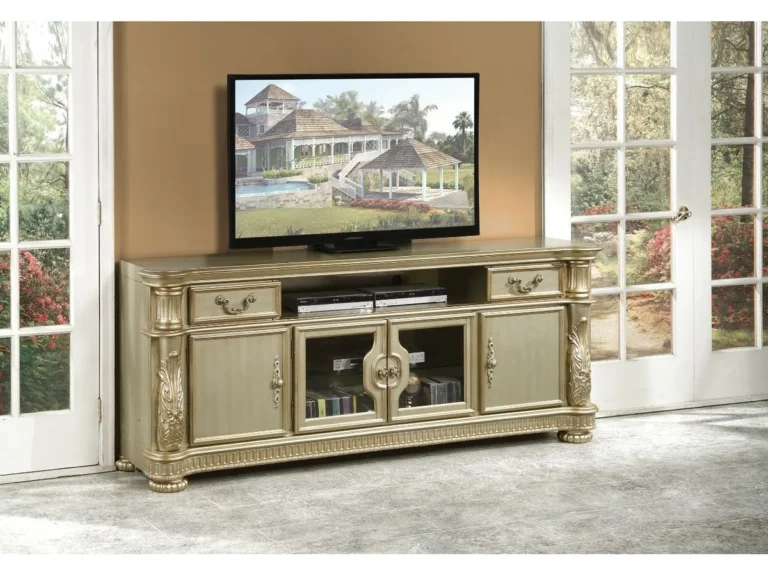1200 Gold Patina & Bone TV Console