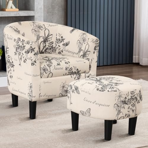 Jabel Accent Chair and Ottoman | Acme Furniture