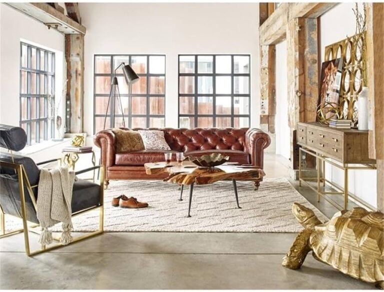 Birmingham Leather Sofa – Classic Three-Seat Design
