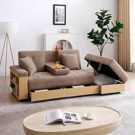 Heibero II Sofa – Premium Convertible Sleeper with Storage