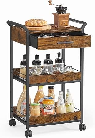 Vorrik Serving Cart – Modern Mobile Bar & Kitchen Storage