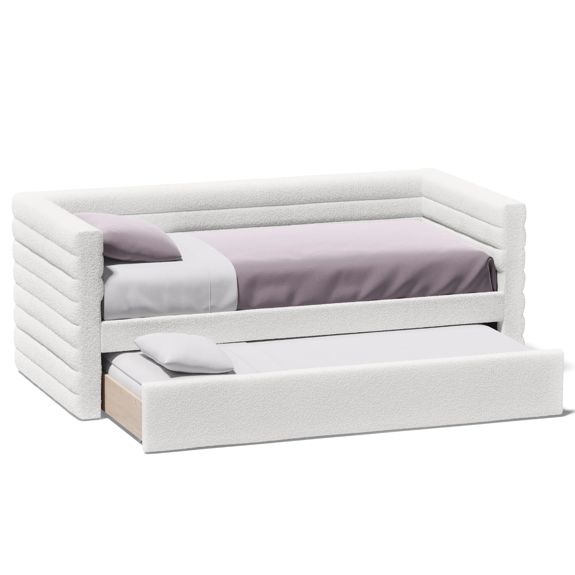 Cleo Bed in Cream Bouclé