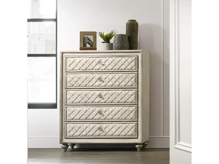 Lucienne Chest in Beige Velvet – Acme Furniture