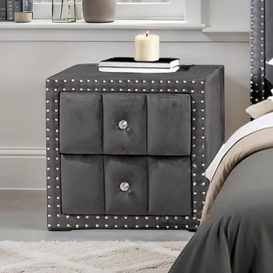 Lucienne Chest in Charcoal Velvet