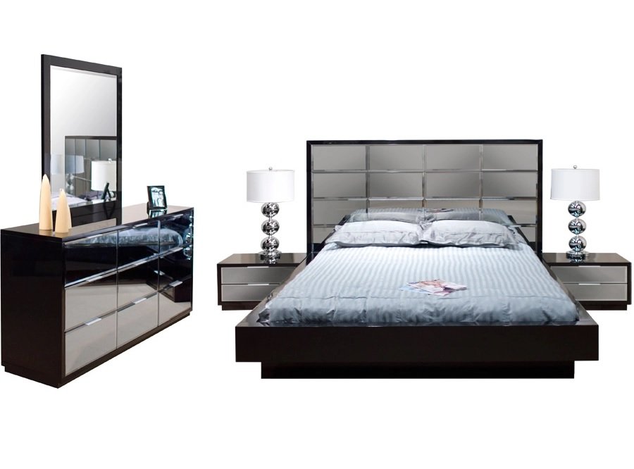 Metropolitan Black Lacquer Bedroom Set