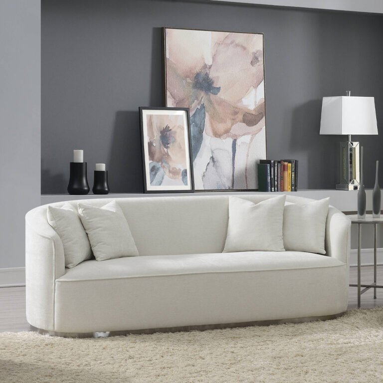 Odette Beige Sofa with 4 Pillows | 10-Year Comfort Guarantee