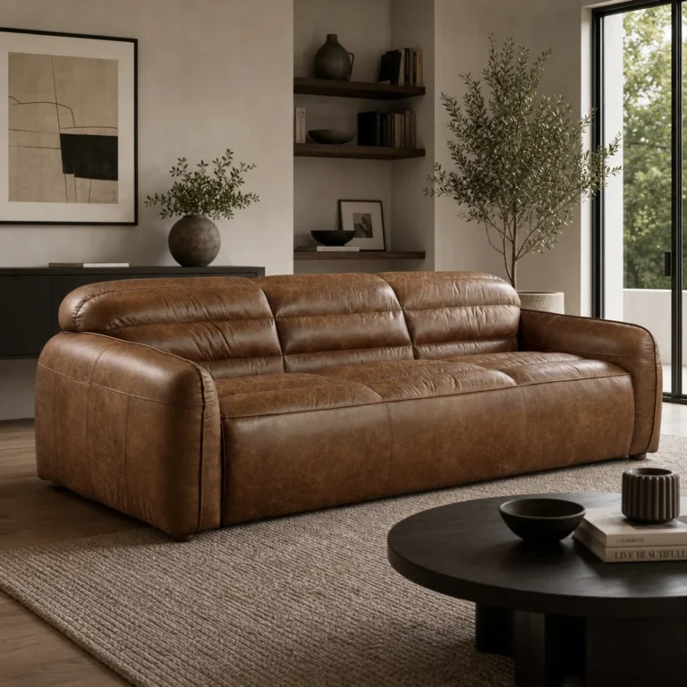 Rafer Cocoa Sofa – Premium Upholstered Living Room Seating